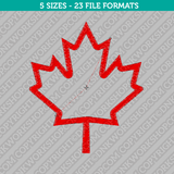 Simple Maple Leaf Embroidery Design - 5 Sizes - INSTANT DOWNLOAD