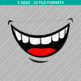 Smiley Mouth and Teeth Embroidery Design - 5 Sizes - INSTANT DOWNLOAD 