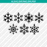 Snowflake Earring SVG Vector Silhouette Cameo Cricut Laser Cut File Dxf Eps Clipart Png
