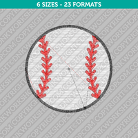 Softball Baseball Embroidery Design