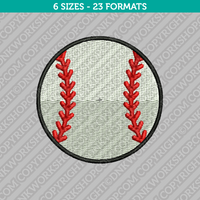 Softball Baseball Embroidery Design