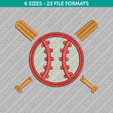 Softball Baseball Embroidery Design - 6 Sizes - INSTANT DOWNLOAD 