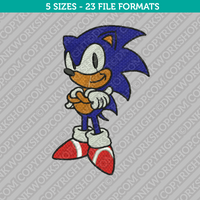 Sonic the Hedgehog Embroidery Design - 5 Sizes - INSTANT DOWNLOAD