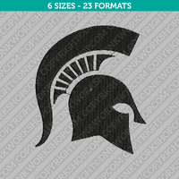 Spartan Helmet Embroidery Design