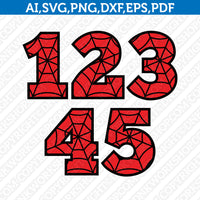 Spiderman-Spider-Web-Numbers-Birthday-Party-SVG-Vector-Cricut-Cut-File-Clipart-Png-Eps-Dxf
