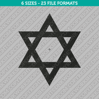 Star of David Embroidery Design - 6 Sizes - INSTANT DOWNLOAD 