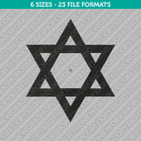 Star of David Embroidery Design - 6 Sizes - INSTANT DOWNLOAD 