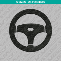 Steering Wheel Embroidery Design