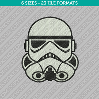 Stormtrooper Trooper Star Wars Embroidery Design - 6 Sizes - INSTANT DOWNLOAD 