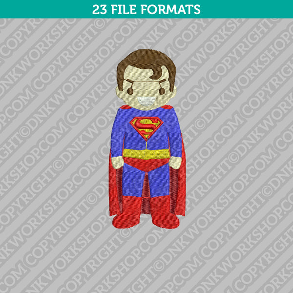 Cute Superman Embroidery Design - 4 Sizes - INSTANT DOWNLOAD