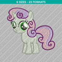 Sweetie Belle My Little Pony Embroidery Design