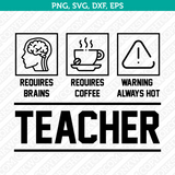 Teacher SVG T-Shirt Cut File Cricut Silhouette Cameo Clipart Png Eps Dxf