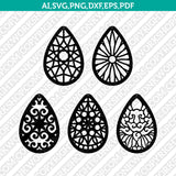 Teardrop Ornament Earring template Laser Cut File Vector Clipart Png Dxf Eps