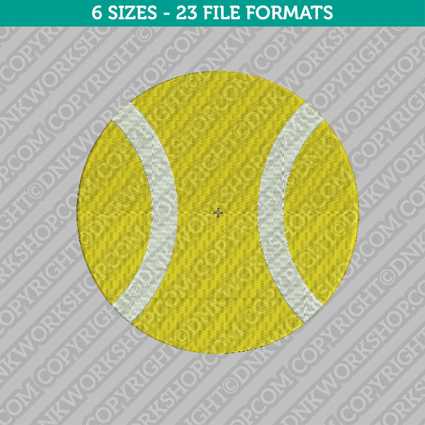 Tennis Ball Embroidery Design - 6 Sizes - INSTANT DOWNLOAD 