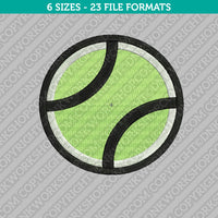 Tennis Ball Embroidery Design - 5 Sizes - INSTANT DOWNLOAD