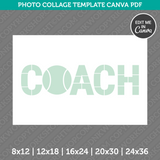 Tennisball Coach Photo Collage Template Canva PDF