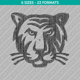 Tiger Head Embroidery Design