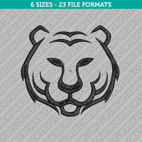 Tiger Head Embroidery Design - 6 Sizes - INSTANT DOWNLOAD 