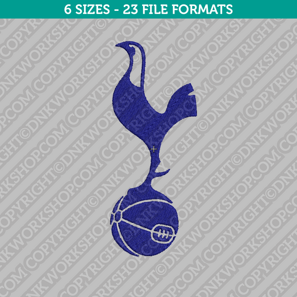 Tottenham Hotspur FC Embroidery Design - 6 Sizes - INSTANT DOWNLOAD 