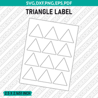 Triangle Label Template SVG Vector Cricut Cut File Clipart Png Eps Dxf