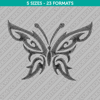 Tribal Butterfly Embroidery Design