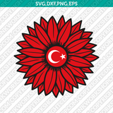 Turkey Flag SVG Cut File Cricut Silhouette Cameo Clipart Png Eps Dxf
