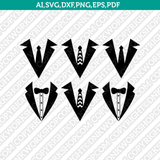 Tuxedo Suit Butterfly Tie Bow cricut Birthday Party SVG Vector Silhouette Cameo Cricut Cut File Clipart Png Dxf Eps