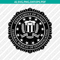 United States US Federal Bureau of Investigation FBI SVG Cut File Cricut Vector Sticker Decal Silhouette Cameo Dxf PNG Eps
