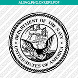 United States Department of the Navy SVG Cut File Cricut Vector Sticker Decal Silhouette Cameo Dxf PNG Eps
