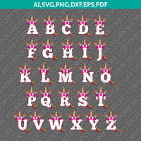 Unicorn-Pony-Horse-Birthday-Party-Girl-Letters-Fonts-Alphabet-Lettering-SVG-Vector-Silhouette-Cameo-Cricut-Cut-File-Clipart-Png-Dxf-Eps