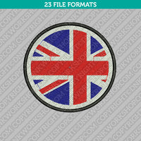 United Kingdom Union Jack Flag Embroidery Design