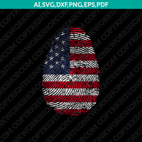United States America USA It's In My DNA Fingerprint SVG Cricut Cut File Clipart Png Eps Dxf Vector