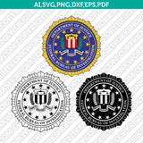 United States US Federal Bureau of Investigation FBI SVG Cut File Cricut Vector Sticker Decal Silhouette Cameo Dxf PNG Eps