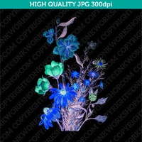 Retro Classic Vintage Printable Wall Art Watercolor Painting Botanical Colorful Flowers Plant