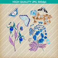 Classic Vintage Printable Wall Art Painting Botanical Nature Bird Plant 