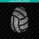 Volleyball It's In My DNA Fingerprint SVG Cricut Cut File Clipart Png Eps Dxf Vector