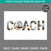 Volleyball Coach Photo Collage Template Canva PDF