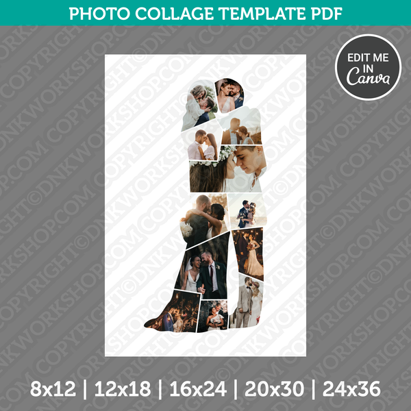 Wedding Photo Collage Canva PDF