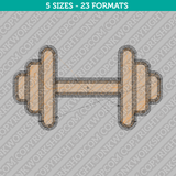 Weightlifting Barbell Embroidery Design - 5 Sizes