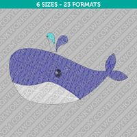 Whale Embroidery Design