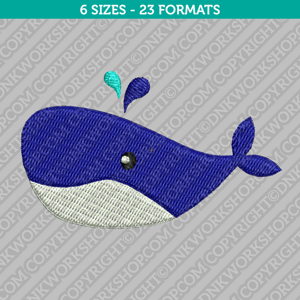 Whale Embroidery Design