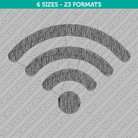 Wi-Fi Symbol Embroidery Design