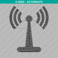 WiFi Symbol Embroidery Design