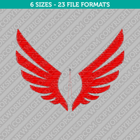 Wing Icon Embroidery Design - 6 Sizes - INSTANT DOWNLOAD