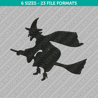 Witch Embroidery Design - 6 Sizes - INSTANT DOWNLOAD 