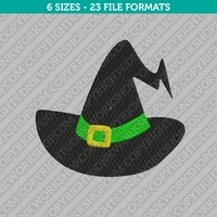 Witch Hat Embroidery Design - 6 Sizes - INSTANT DOWNLOAD 