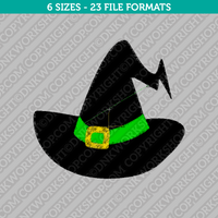 Witch Hat Embroidery Design - 6 Sizes - INSTANT DOWNLOAD 