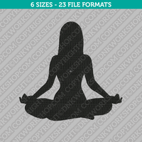 Woman Gymnastic Yoga Contortionist Embroidery Design - 6 Sizes - INSTANT DOWNLOAD