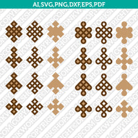 Wood Acrylic Leather Celtic Endless Knot Earring Template SVG Laser Cut File Vector Cricut Silhouette Cameo Clipart Png Dxf Eps