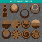 Wood Leather Acrylic Circle Stacked Earring Template SVG Laser Cut File